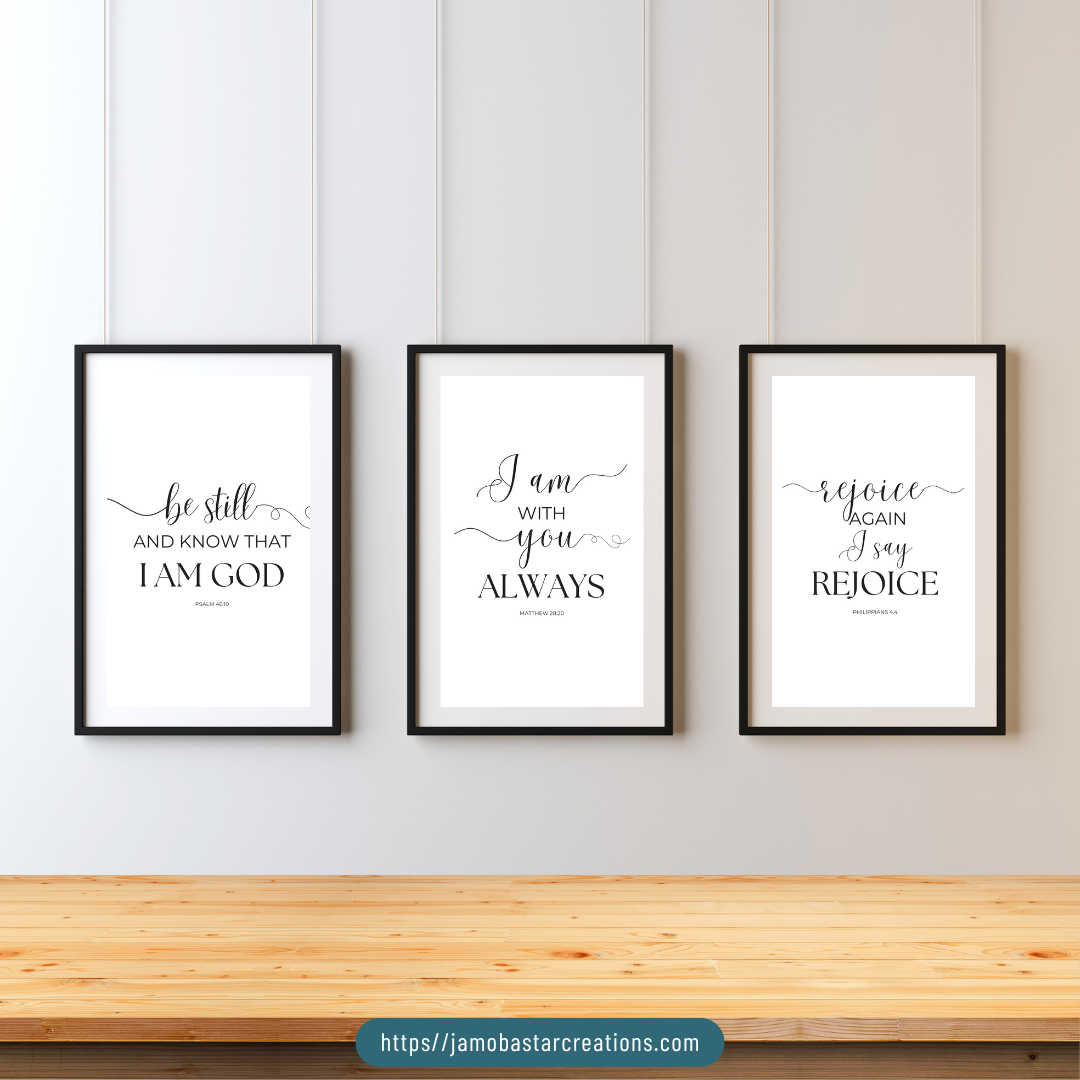 3-Piece Printable Bible Verse Wall Art