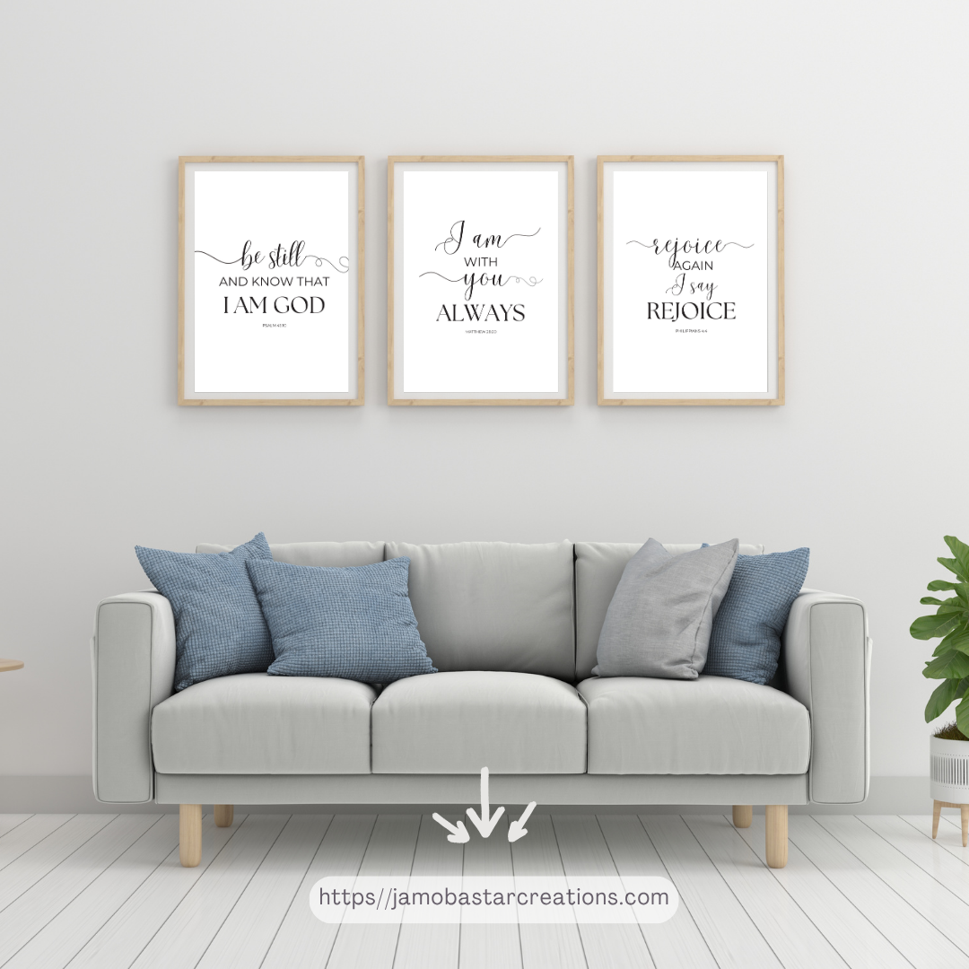 3-Piece Printable Bible Verse Wall Art