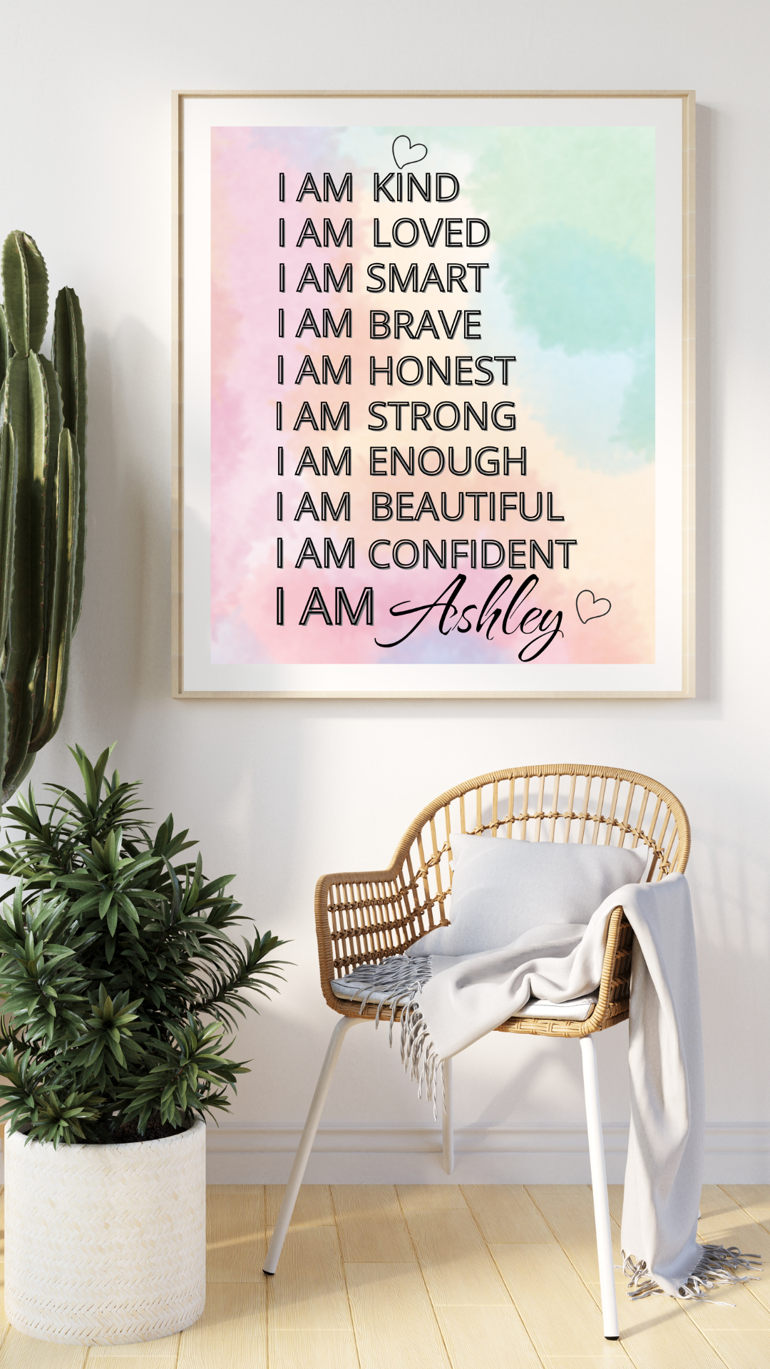 Personalised Affirmation Home or Office Wall Art Decor