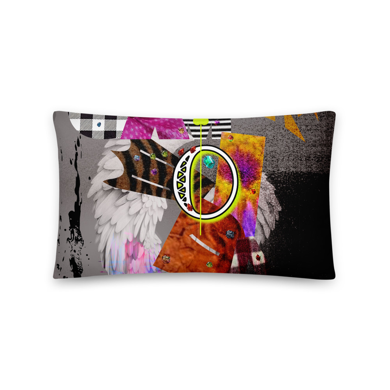 Original Abstract Print Pillow Grey 18" Cushion Modern Home Decor| NomadNestHome