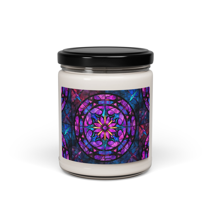 Chromatic Mandala Scented Candle: Psychedelic Zen Vibe