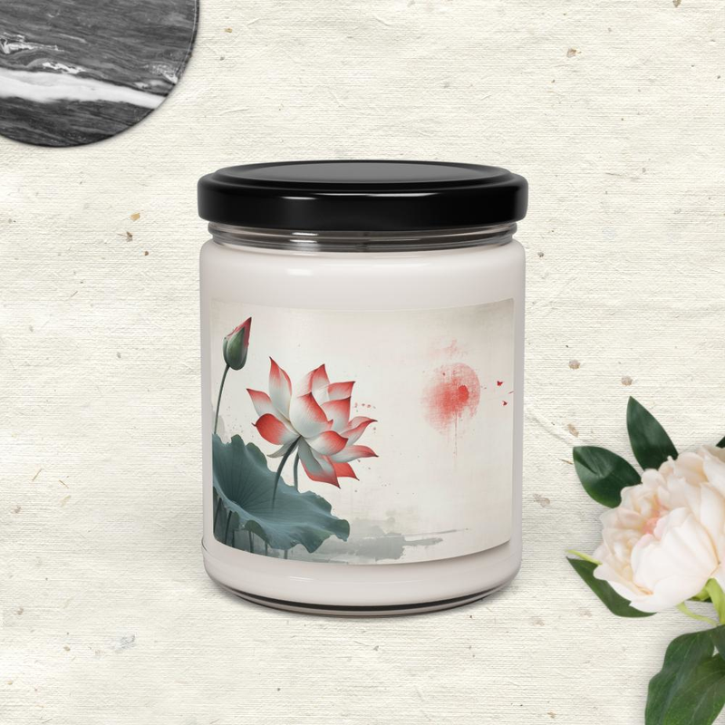 Lotus Flower Minimalist Scented soy candle