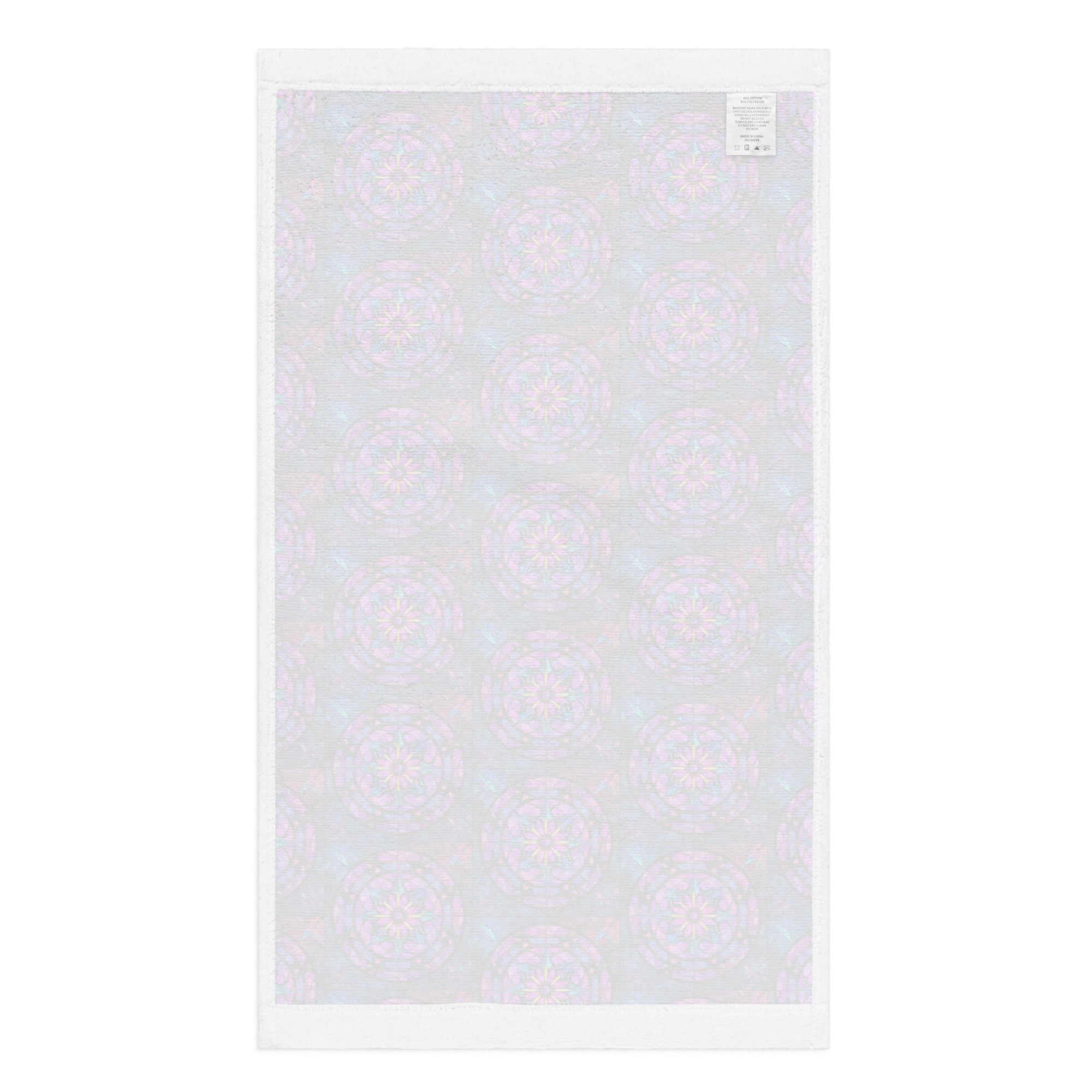 Chromatic Mandala Hand Towel: Psychedelic Zen Bathroom Accessory