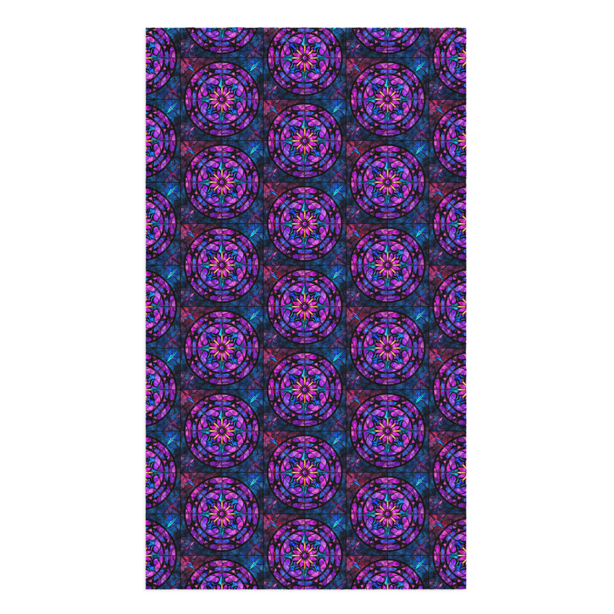 Chromatic Mandala Hand Towel: Psychedelic Zen Bathroom Accessory