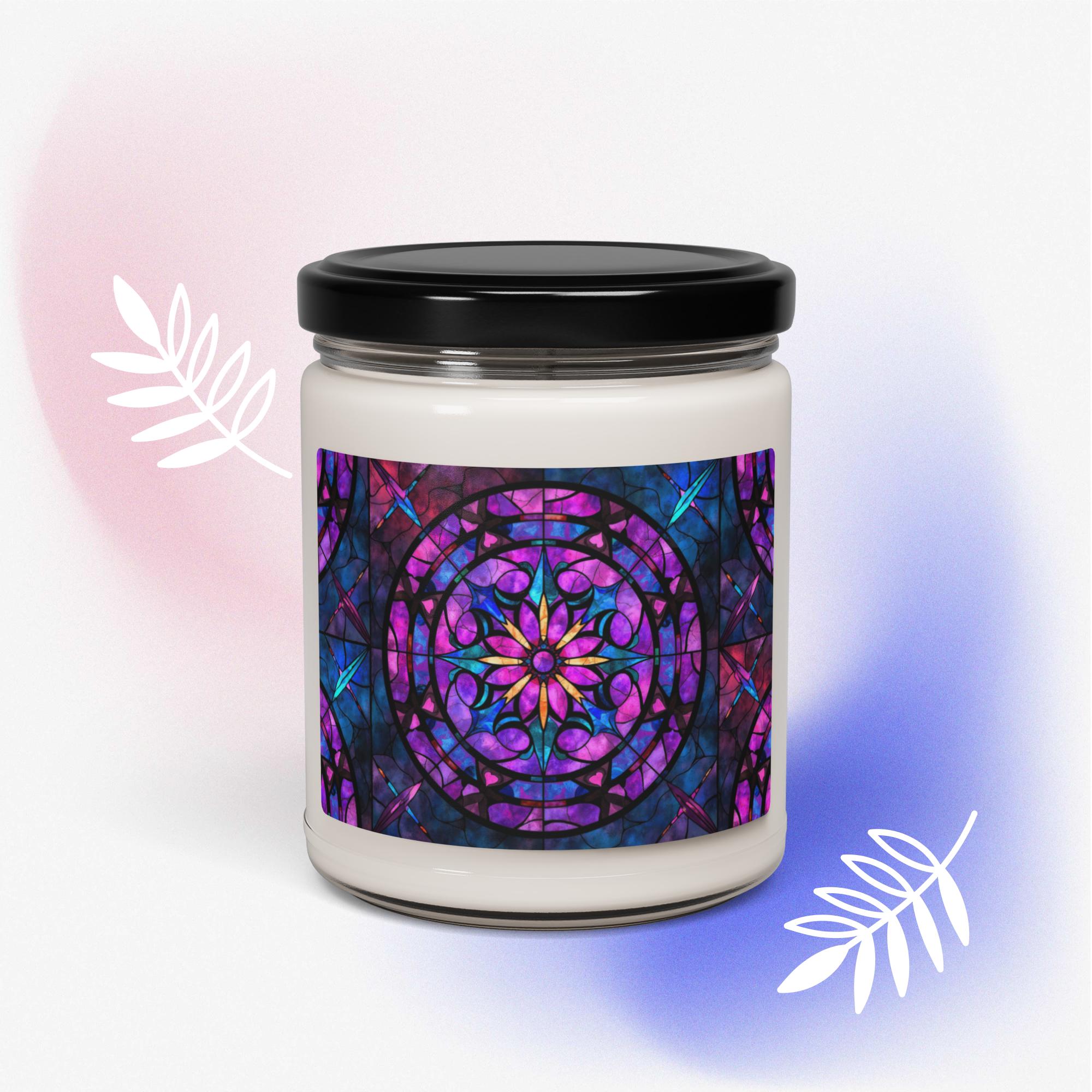 Chromatic Mandala Scented Candle: Psychedelic Zen Vibe