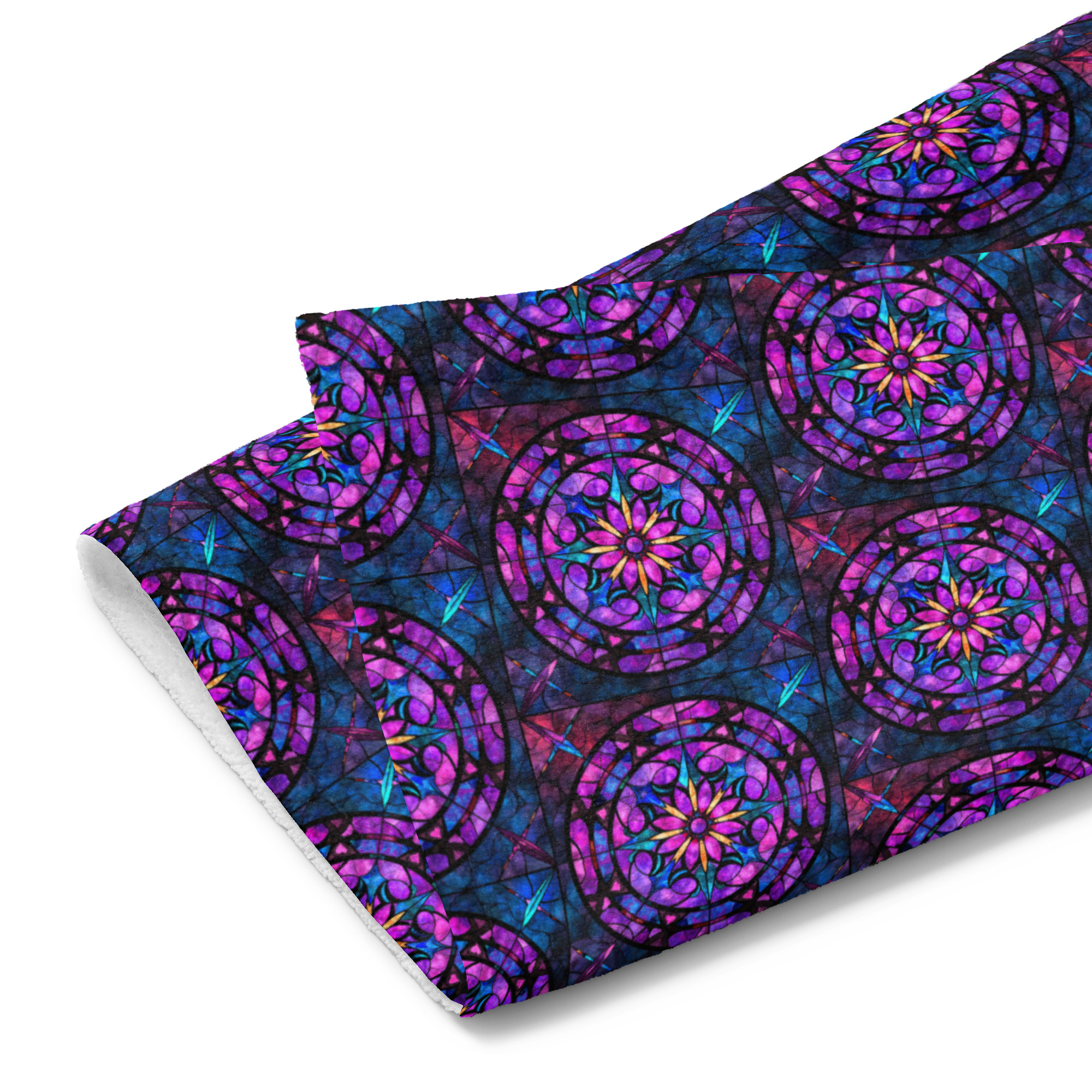 Chromatic Mandala Hand Towel: Psychedelic Zen Bathroom Accessory