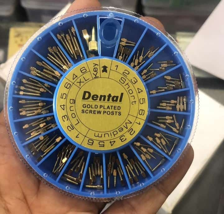 Dental Gold Plated Screw Posts