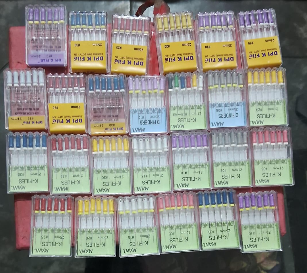 Assorted Dental K-Files and Hand Files