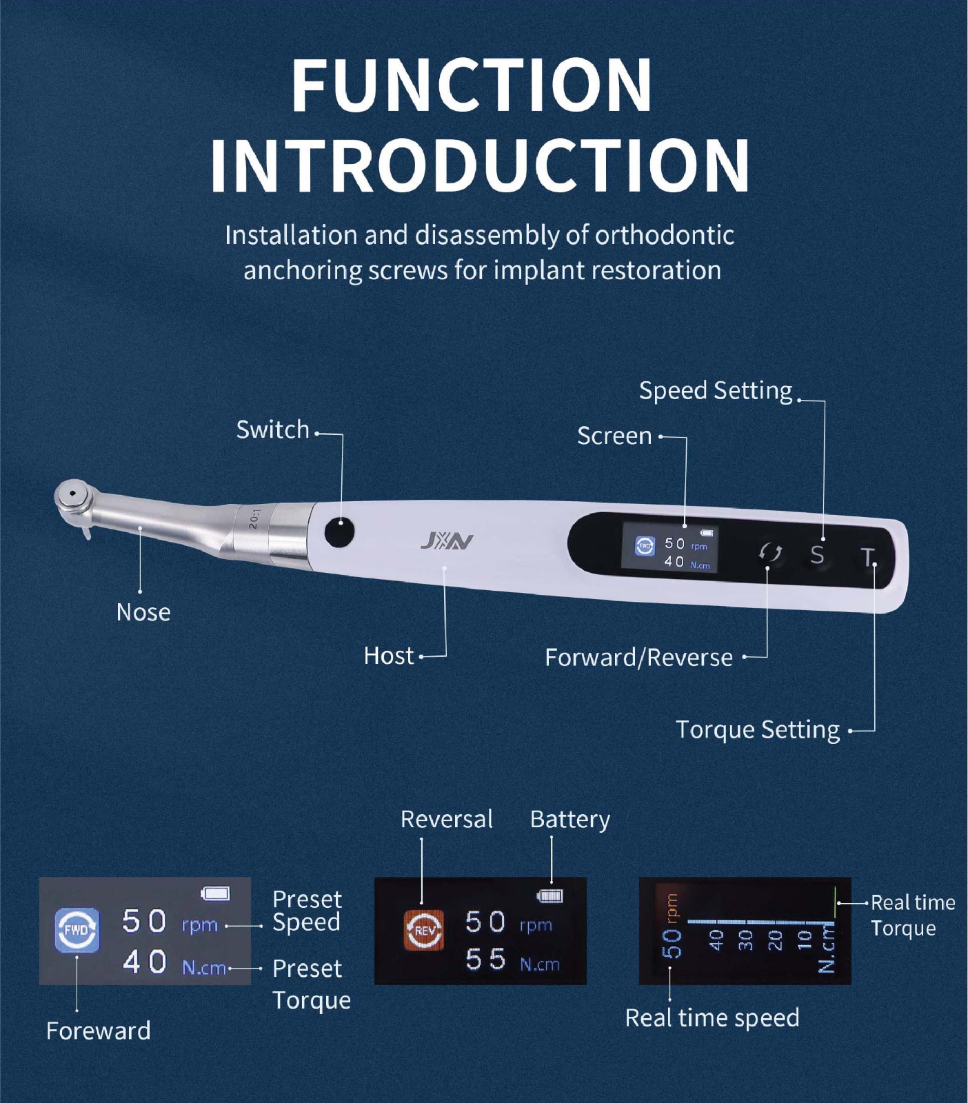 Orthodontic Anchoring Screw Driver