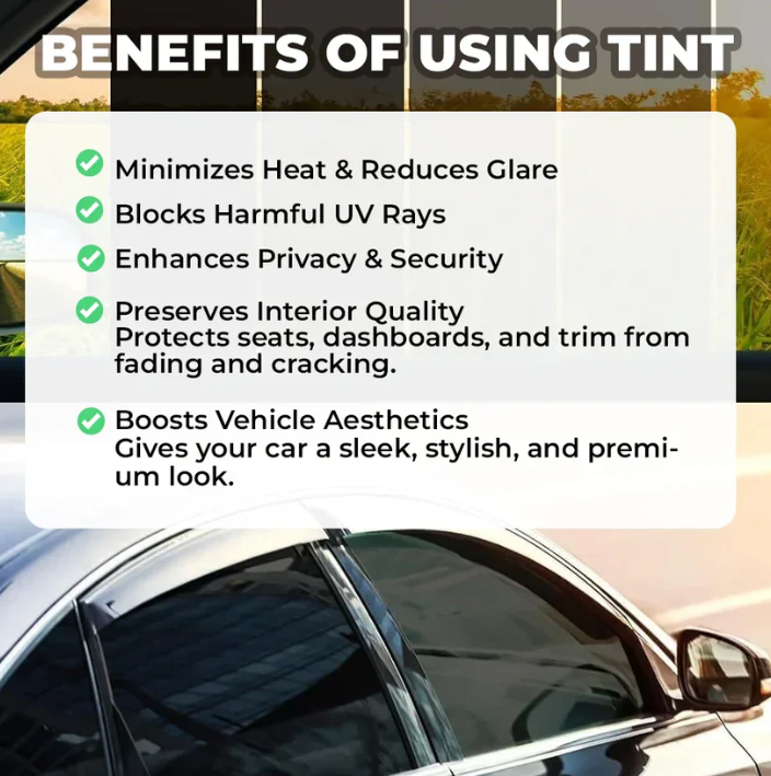 Universal Reduce Infrared Heat & Block UV by 99% Removable Window Tint Film for Cars - DIY Cut for Multiple Shapes