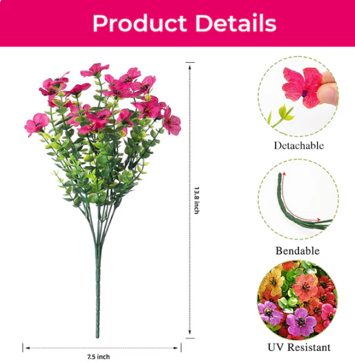 🔥 Last Day 50% OFF 🔥 Realistic UV-Resistant Outdoor Flowers – Zero Maintenance