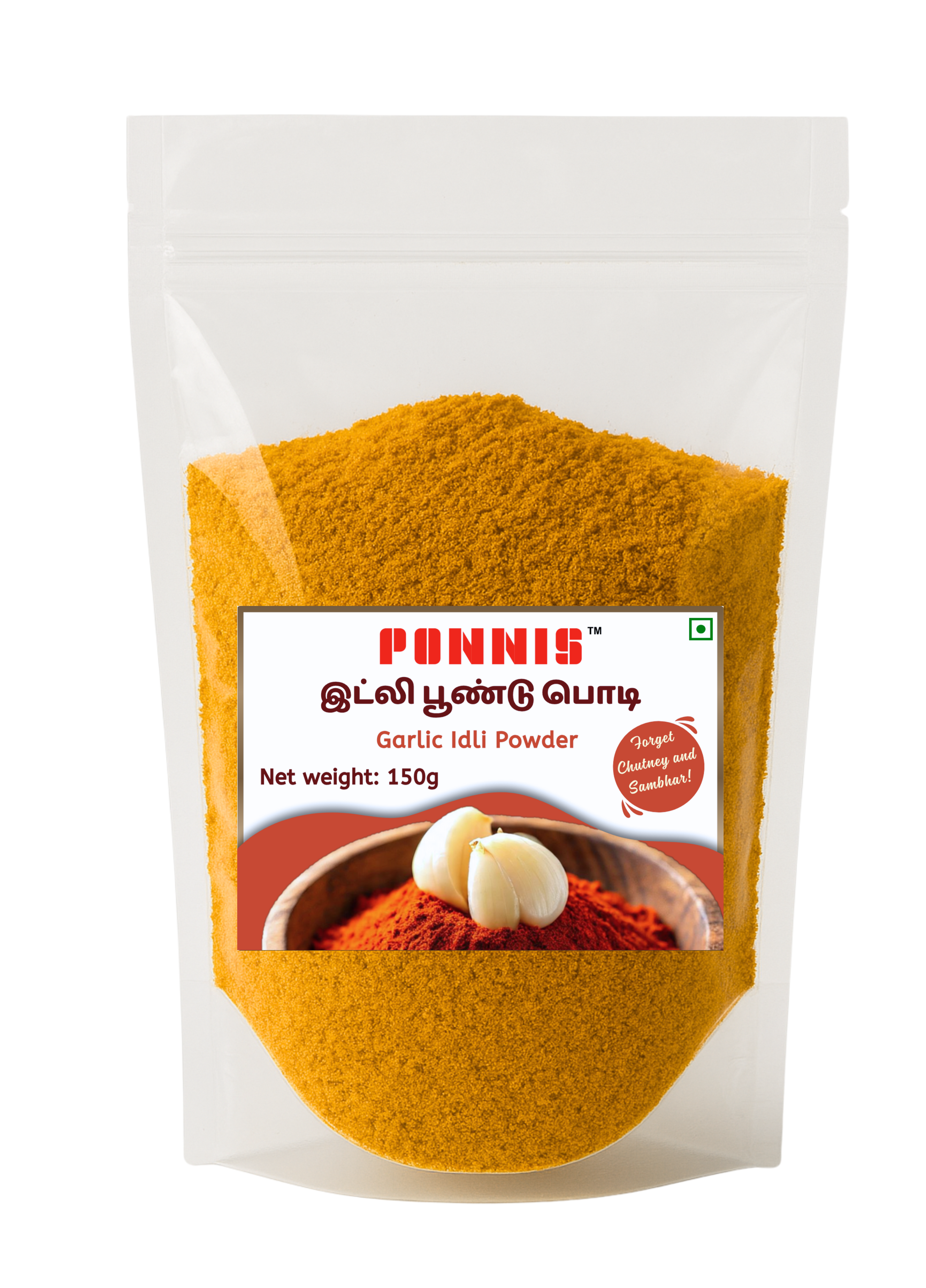 PONNIS Garlic Idli Powder (Thirunelveli Poondu Milagai podi)