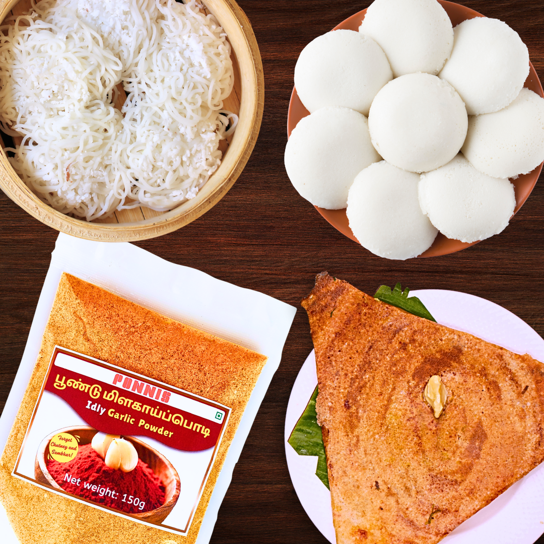 PONNIS Garlic Idli Powder (Thirunelveli Poondu Milagai podi)