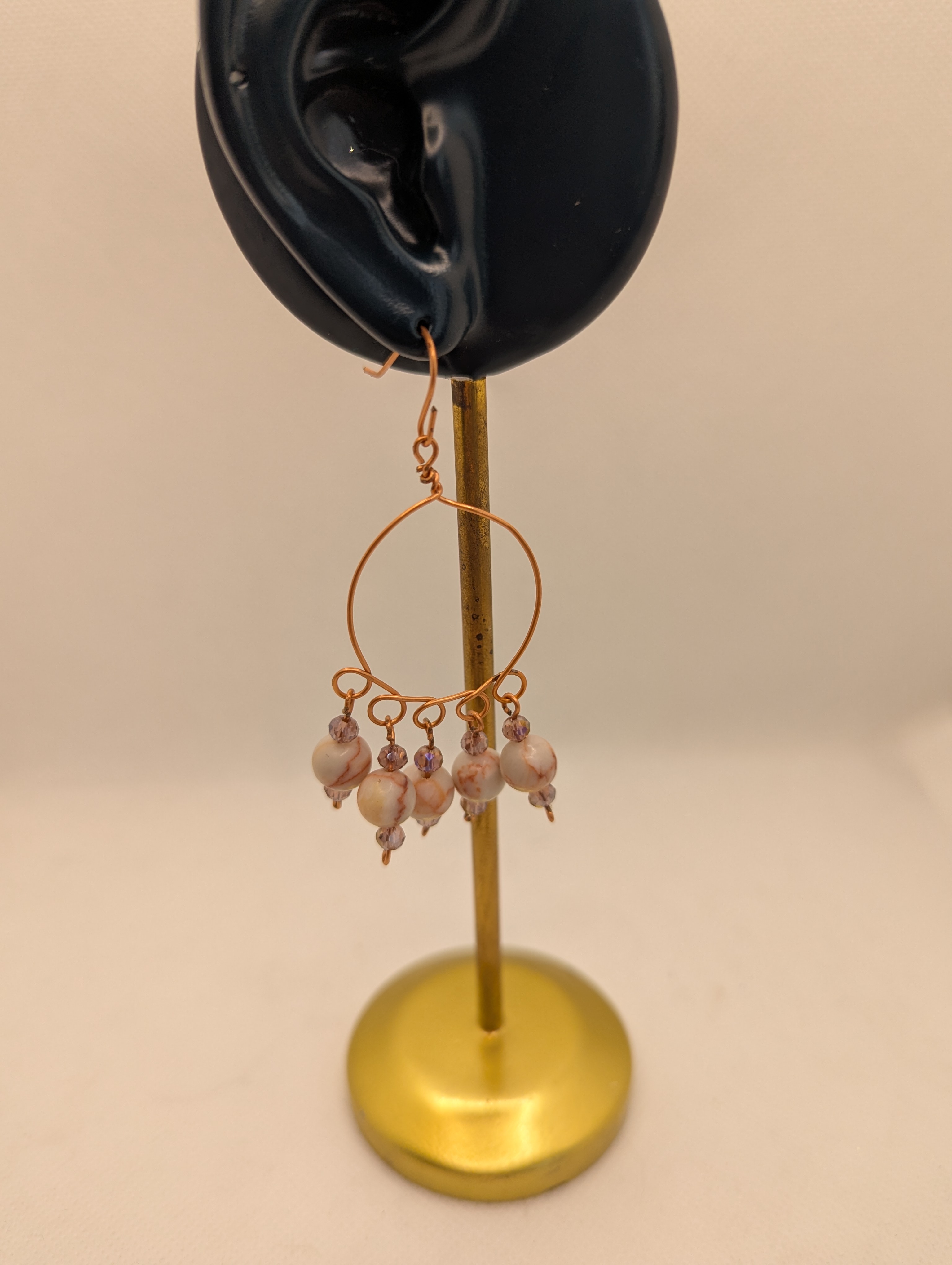 Handmade Beaded Hoop Earrings