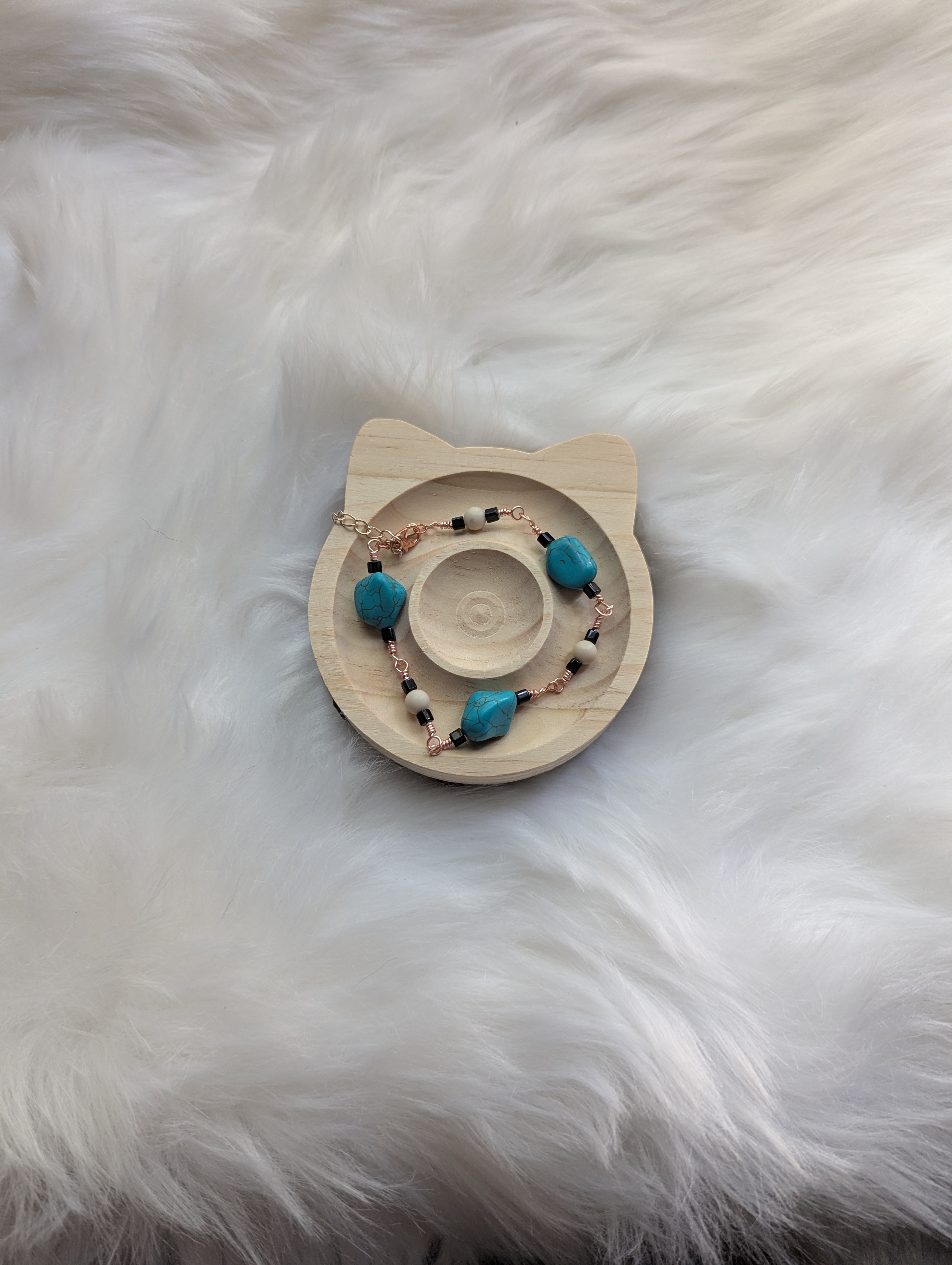 Turquoise nuggets Beaded Bracelet