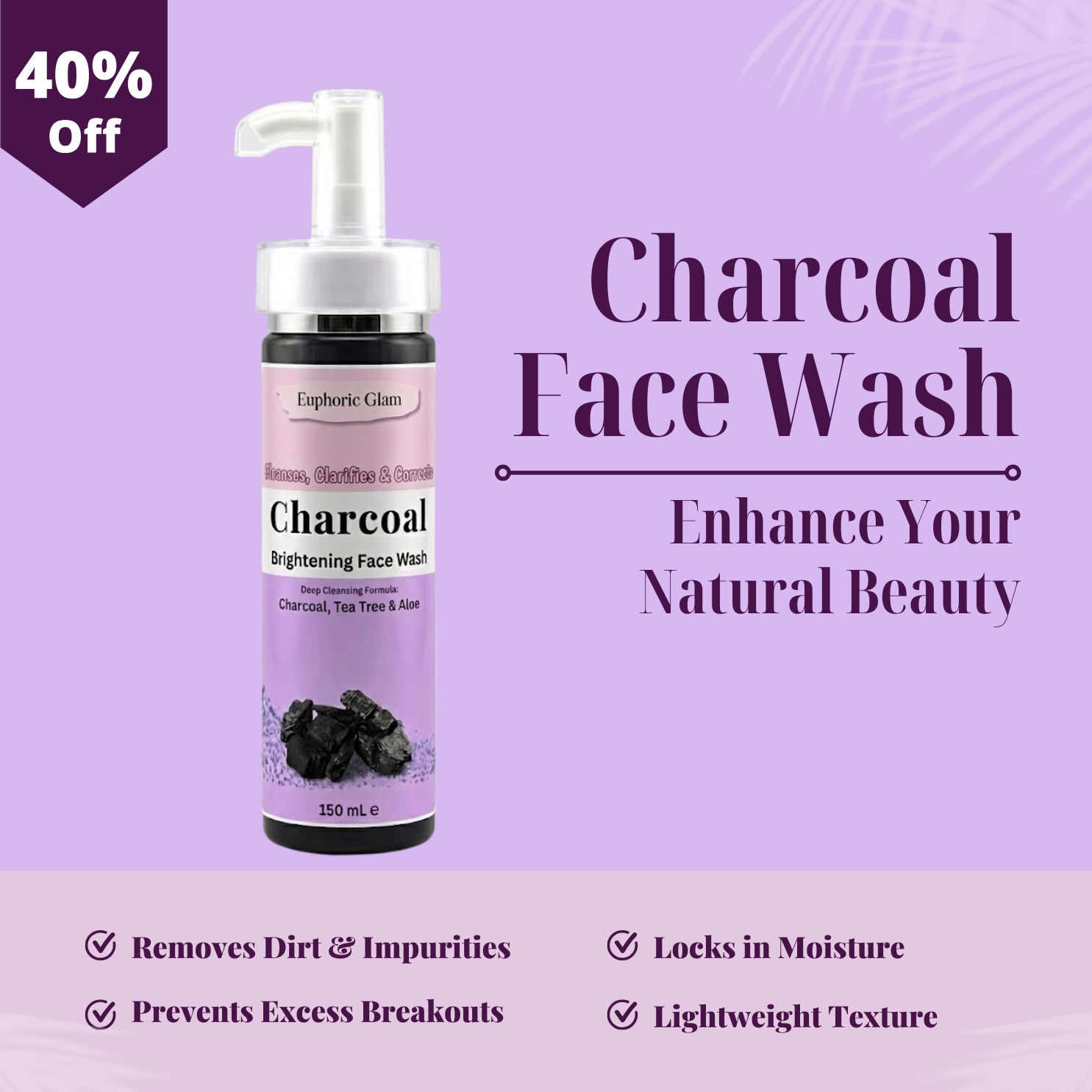 Charcoal Face Wash (Acne & Oil Defense)