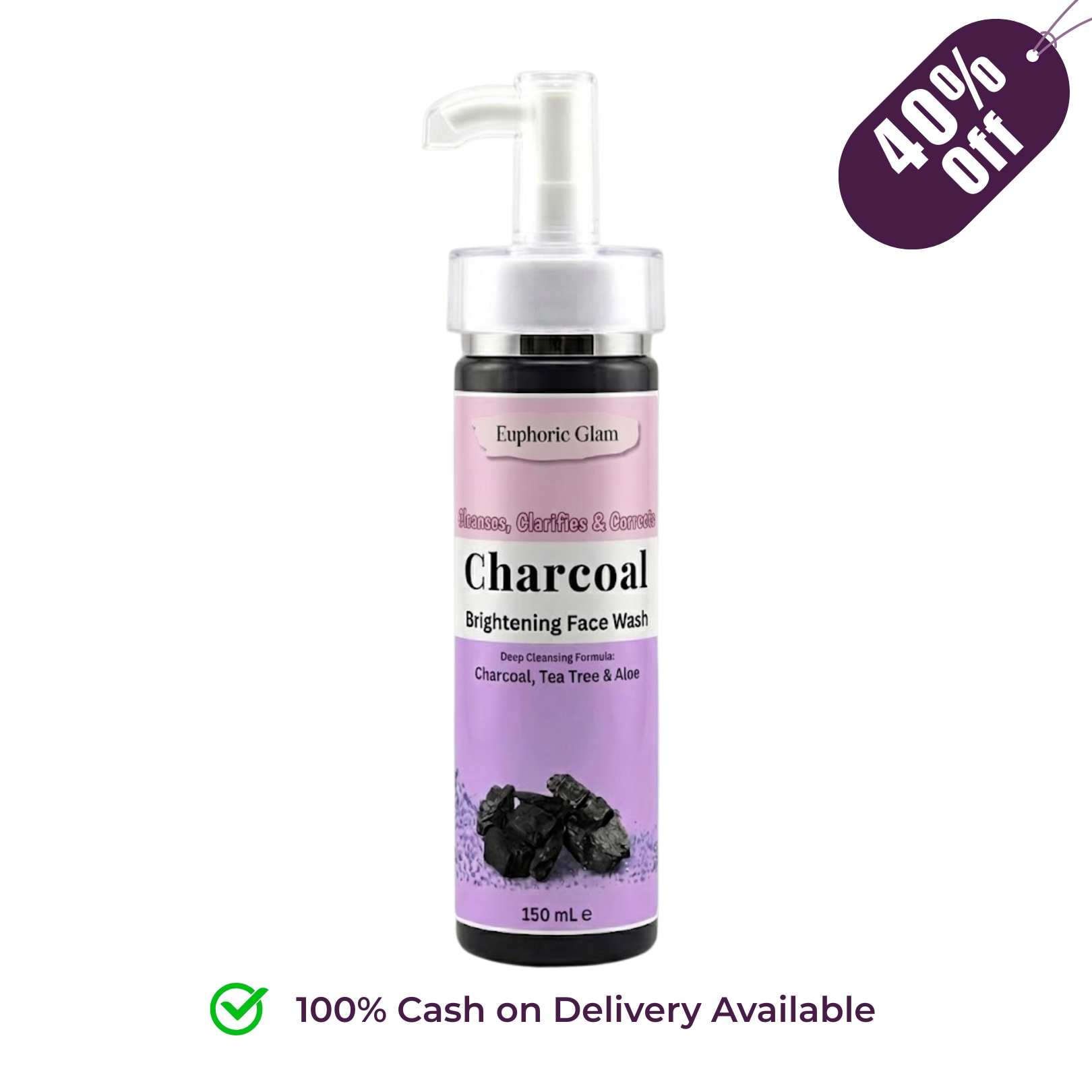 Charcoal Face Wash (Acne & Oil Defense)