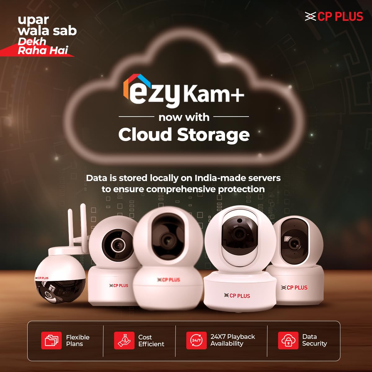 CP PLUS 3 MP Full HD Smart Wi-fi CCTV Camera CP-E35A