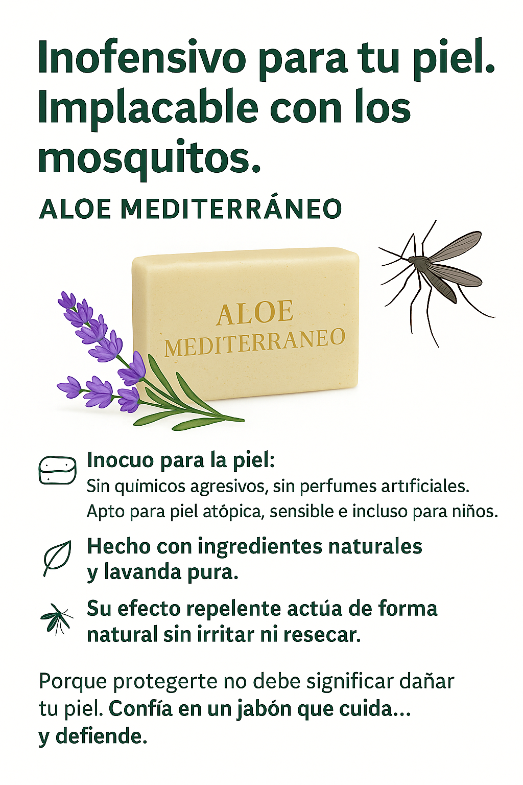 Jabón de baño sólido Aloe Mediterráneo