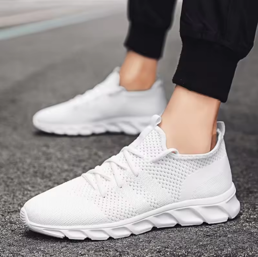 White Breathable Sneakers
