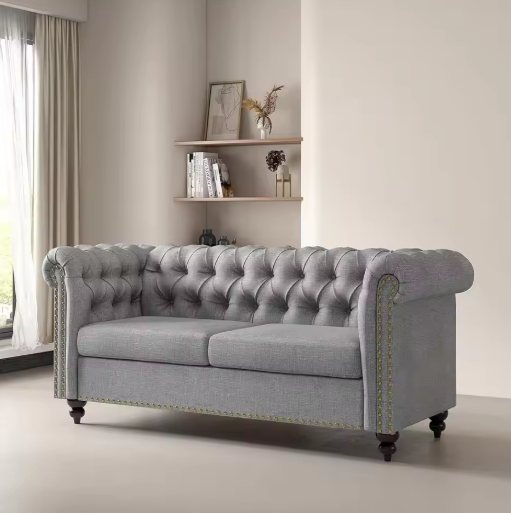 Elegant Button-Tufted Sofa