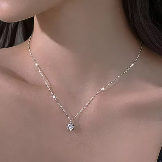 Elegant Solitaire Pendant Necklace