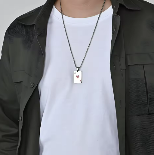 Ace of Hearts Pendant Necklace