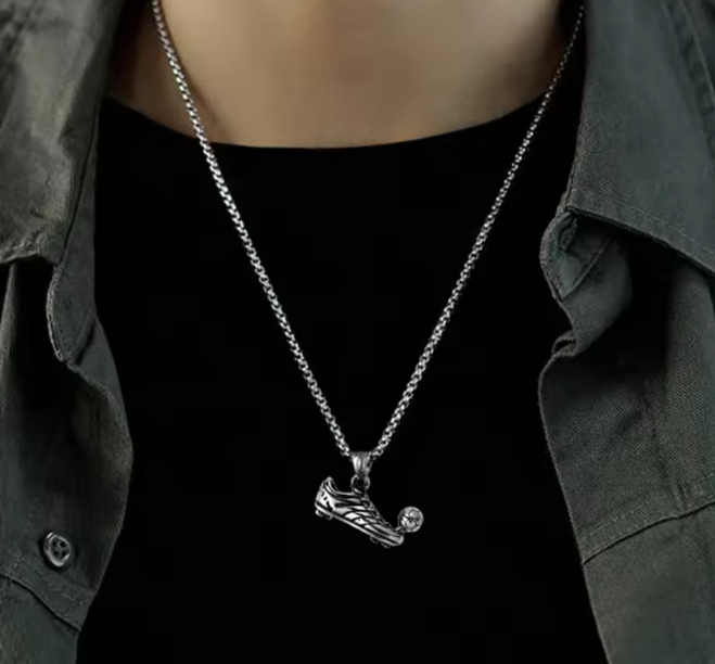 Soccer Shoe Pendant Necklace