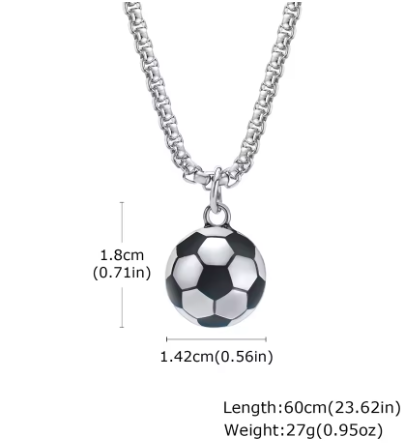 Soccer Ball Pendant Necklace