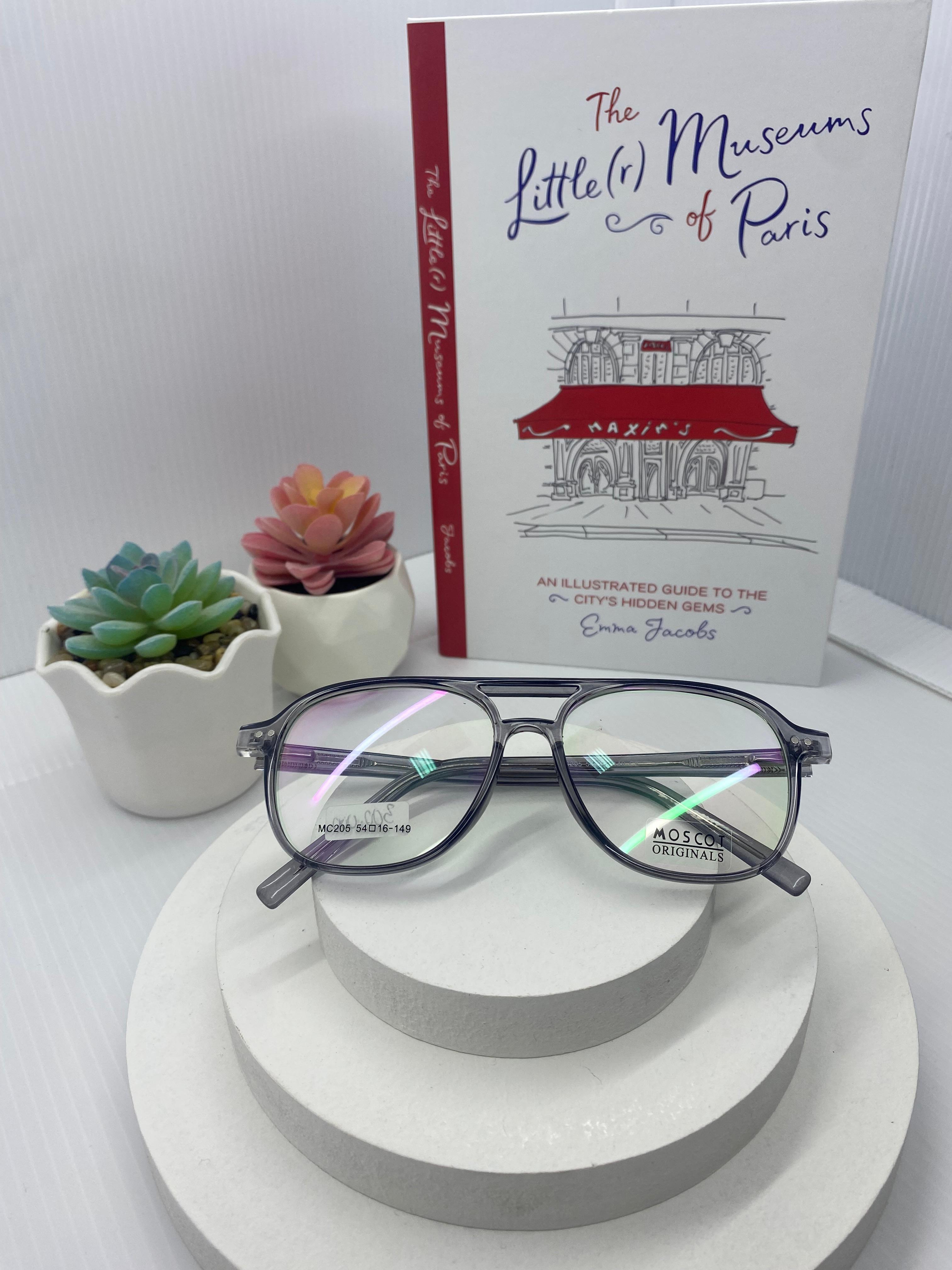 Transparent Gray Eyeglasses