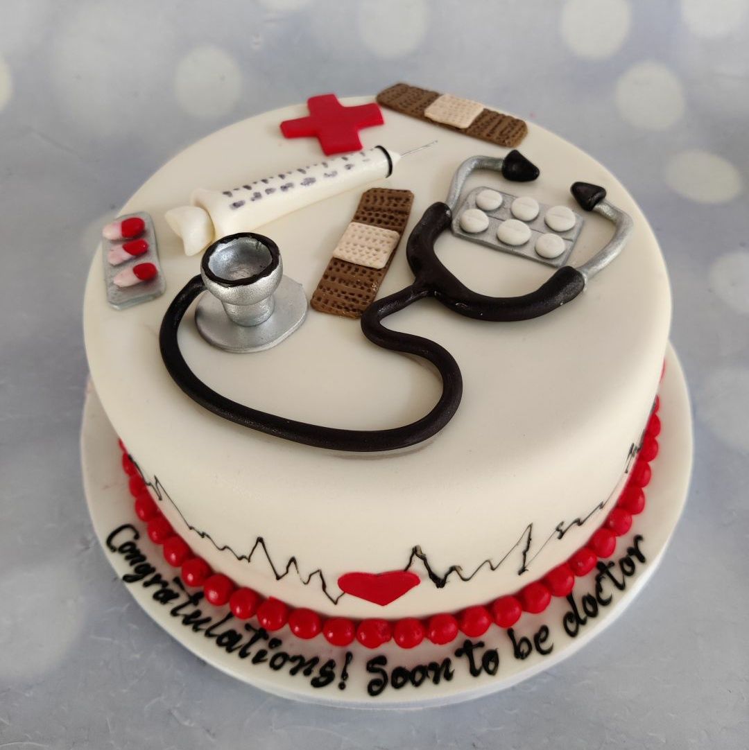 Medical Graduation Celebration Cake