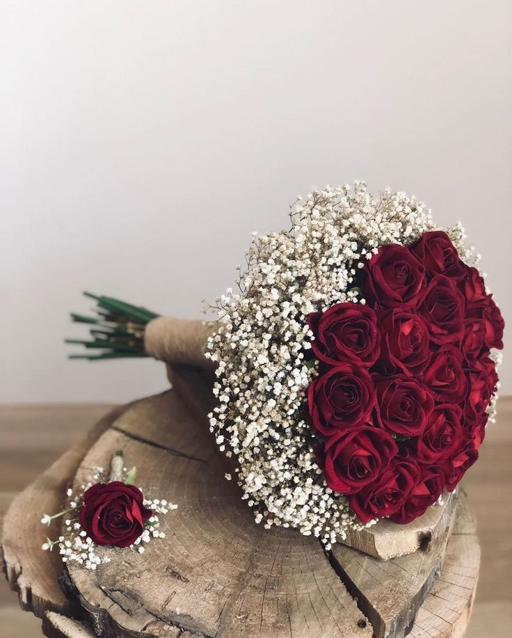 Red bridal bloom