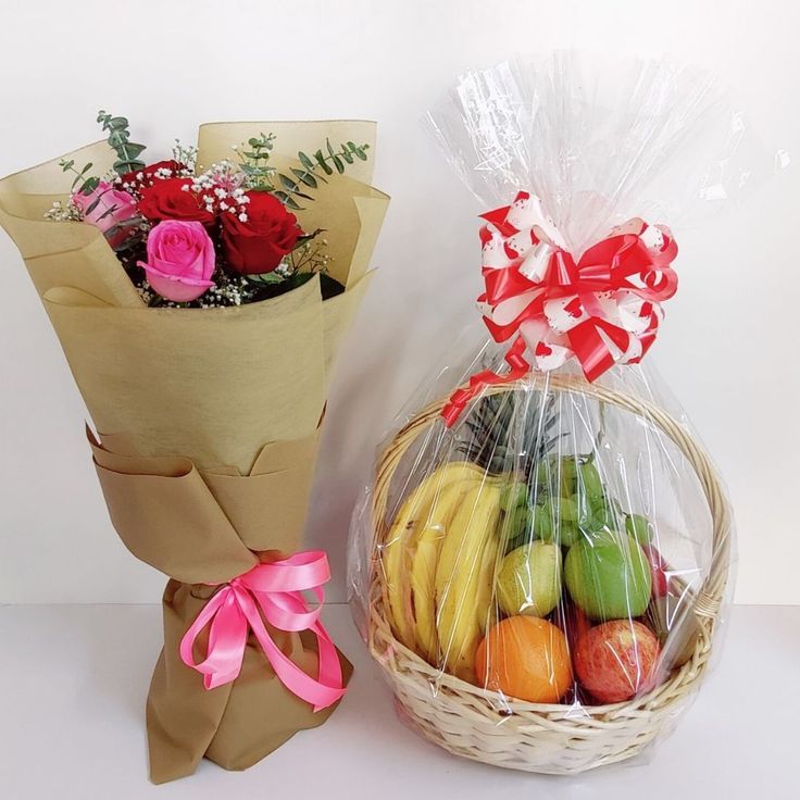 Get well soon basket n flowers