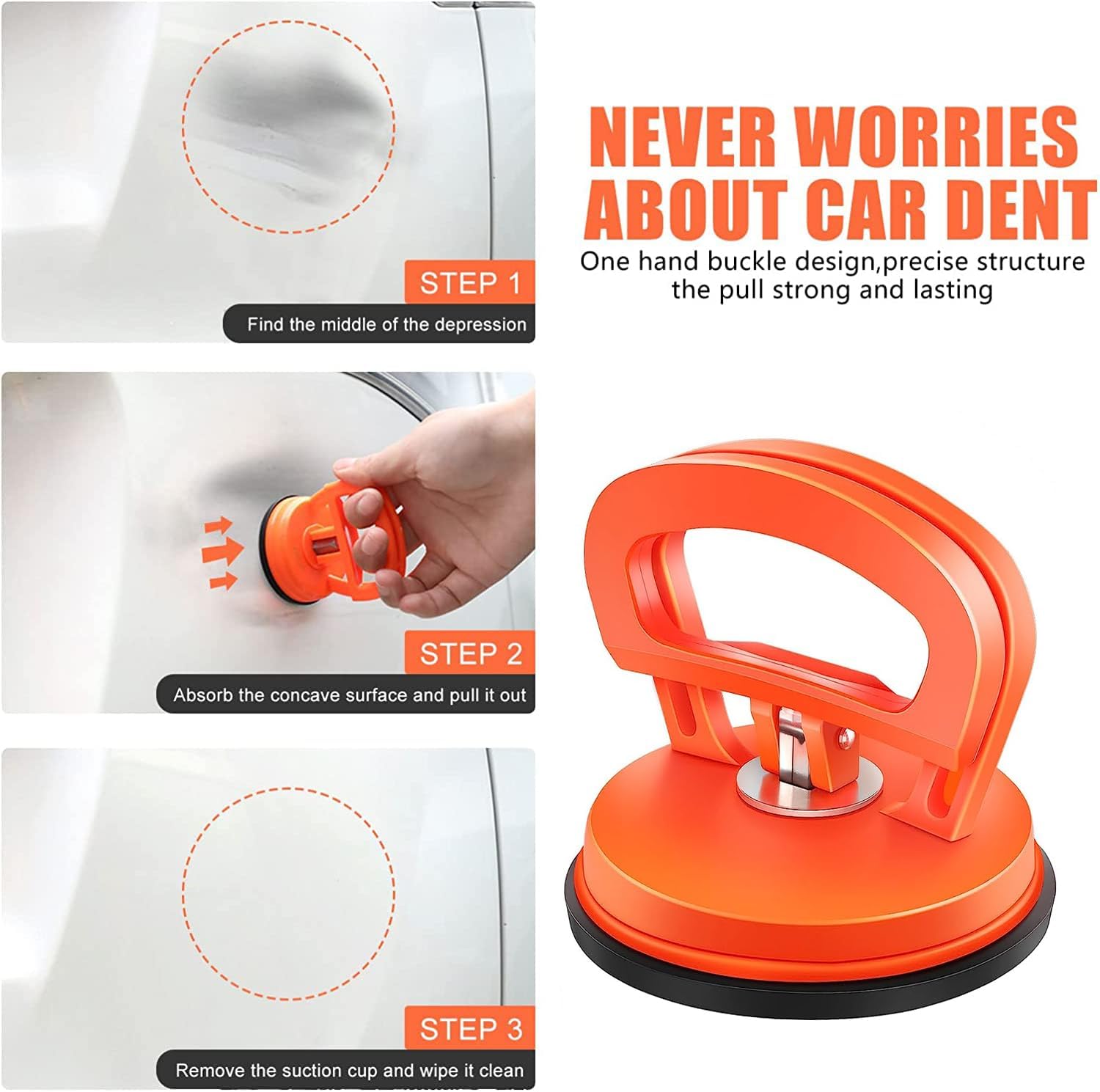 Dent Puller, 2 Pack Car Dent Puller, Suction Cup Dent Puller Handle Lifter, Powerful Car Dent Remover, Dent Removal Kit and Dent Repair Puller for Car Dent Repair,Screen,Tiles,Glass and Objects Moving