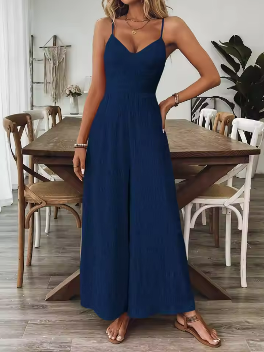 Navy Blue Sleeveless Maxi Dress