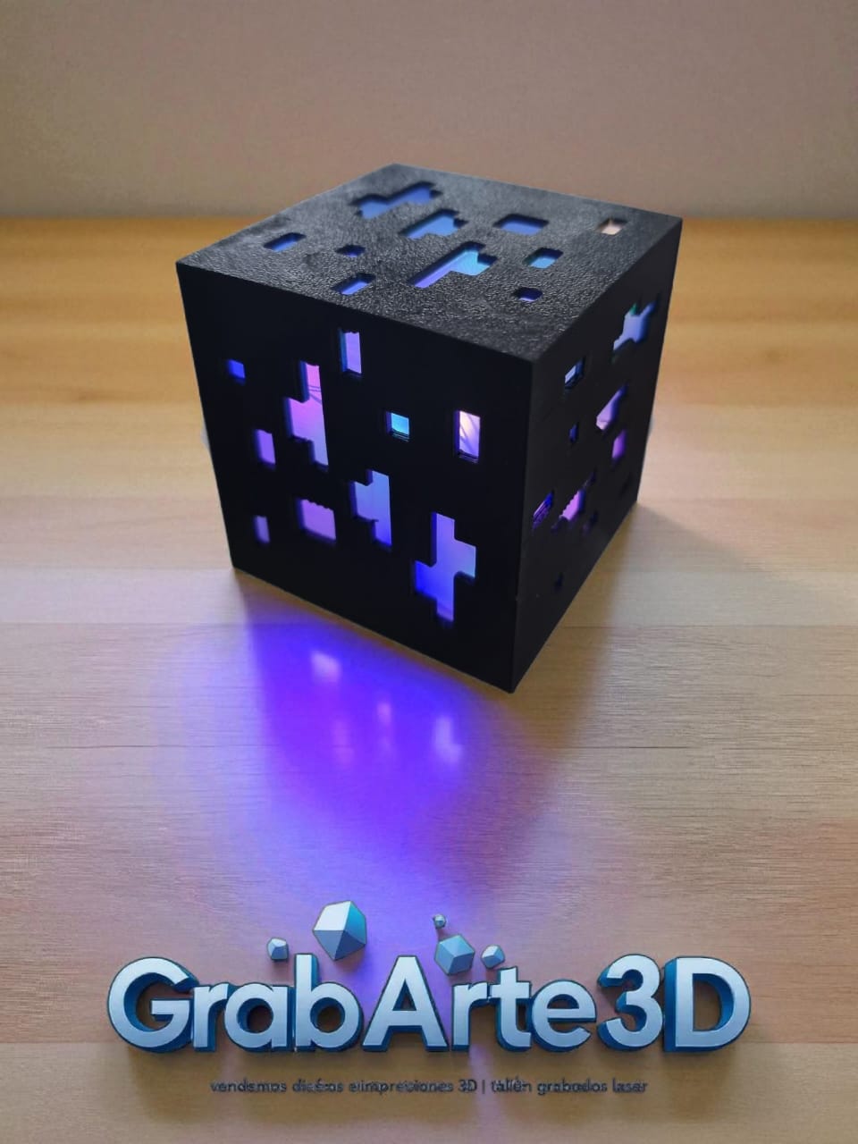 Lámpara decorativa Minecraft 3D