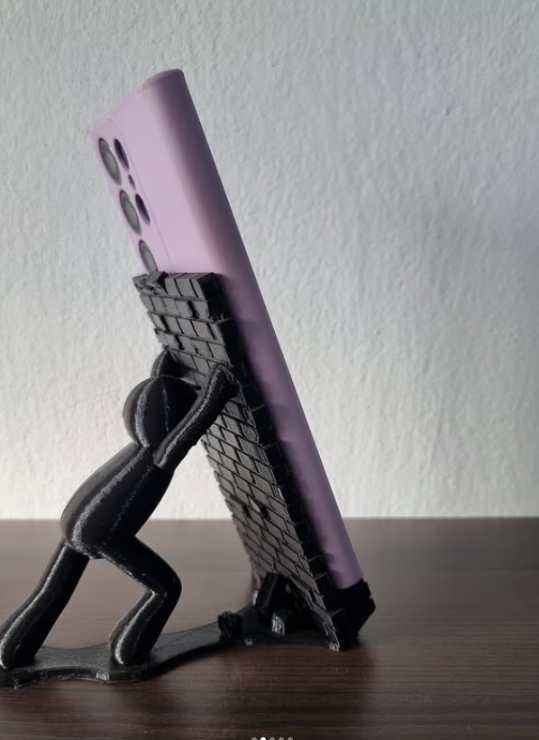 Soporte 3D “Muro”: 🧱 Base con textura de ladrillos