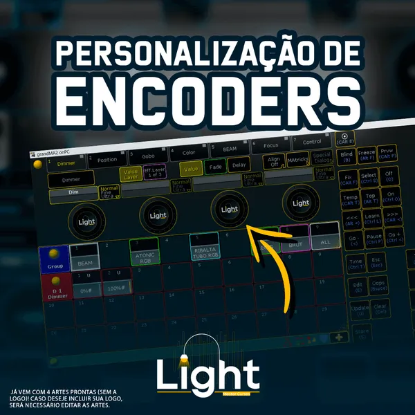 Personalização de Encoders GrandMA 2