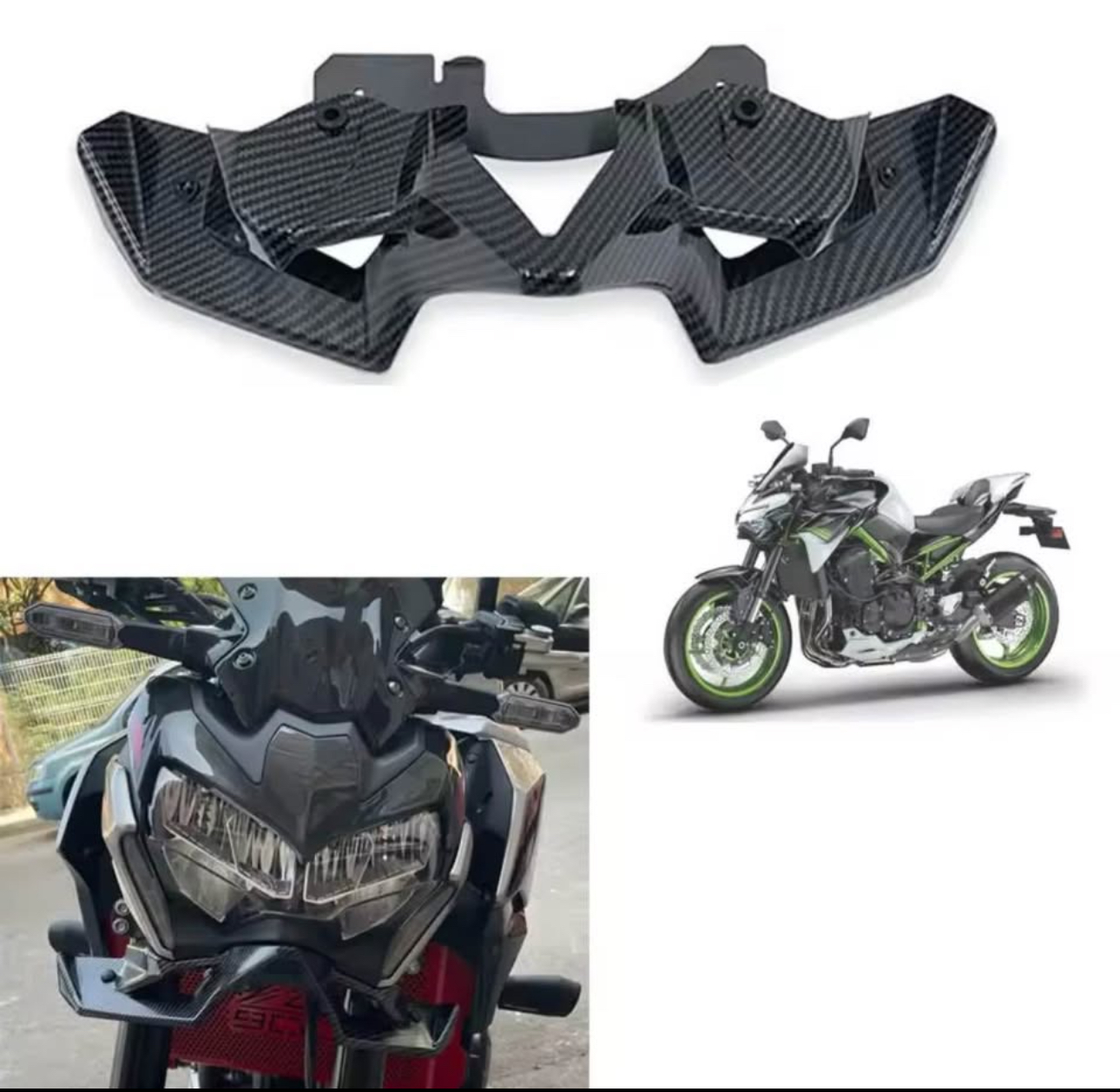 Defletor Frontal em Fibra de Carbono para Kawasaki Z900