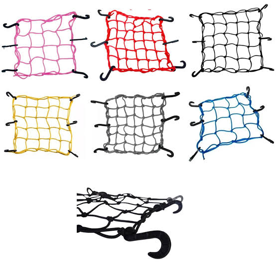 Rede elástica para bagageiro de moto