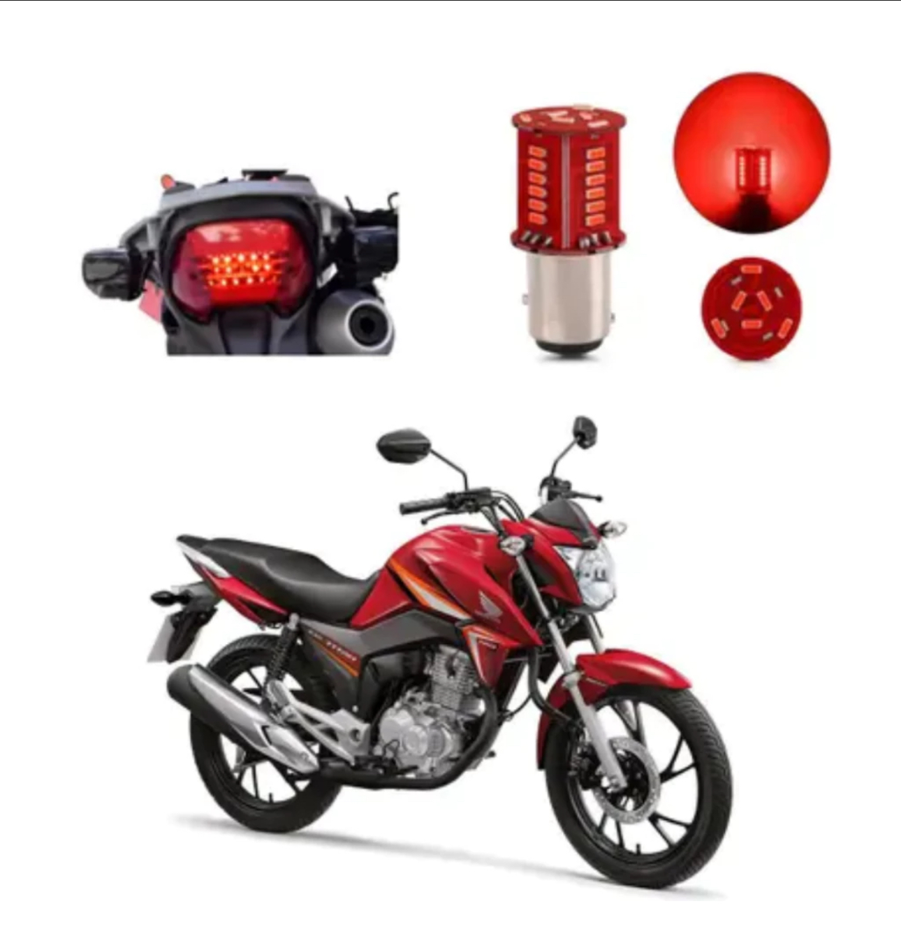 Lâmpada LED traseira para moto