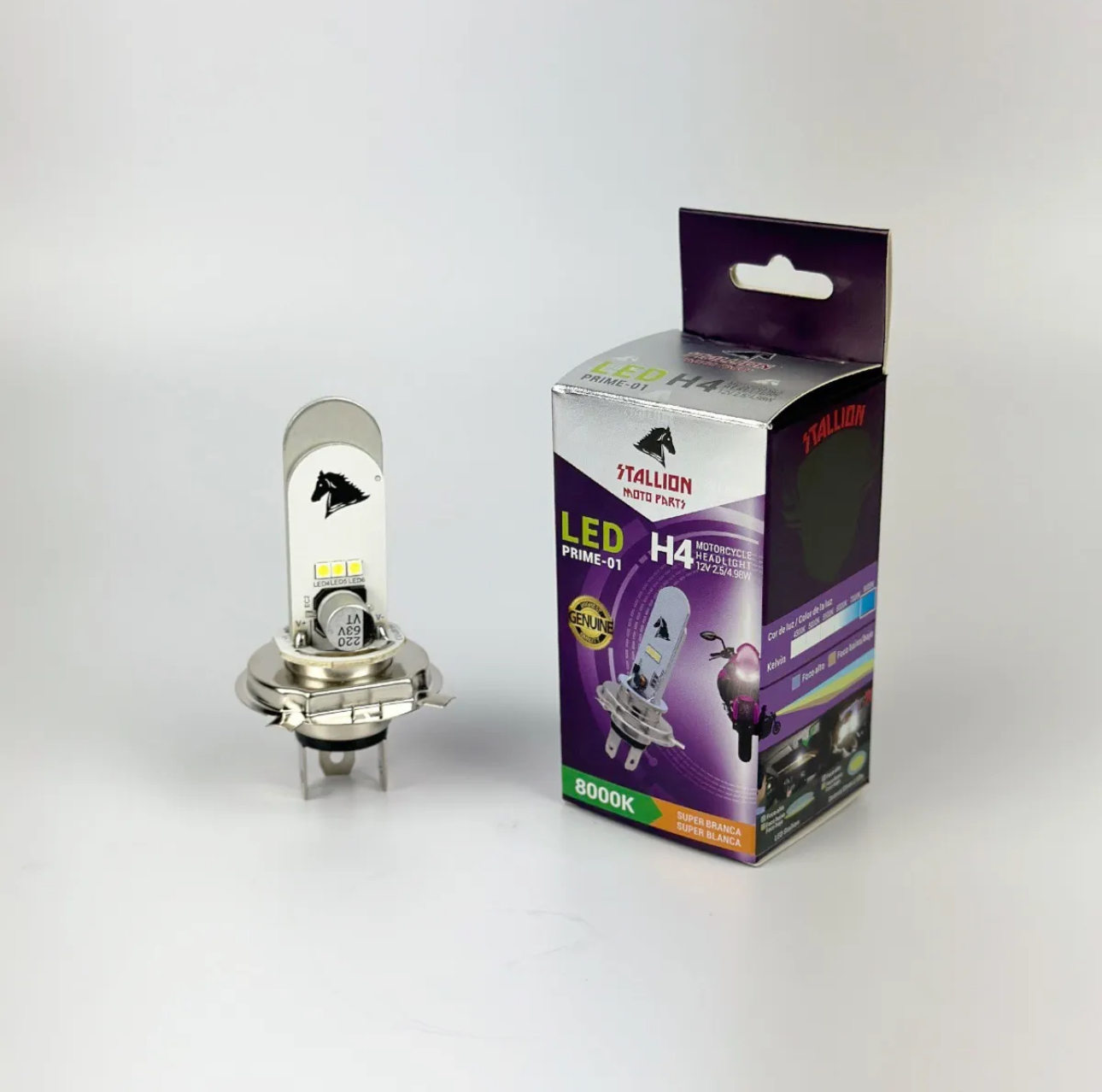 Lâmpada LED H4 para Moto 8000k