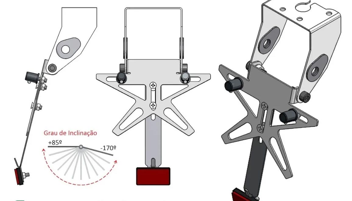 Suporte de Placa articulado para FZ15