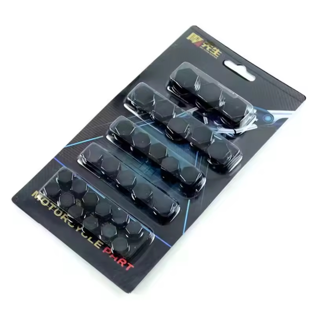 Jogo de capas de parafuso para roda de moto