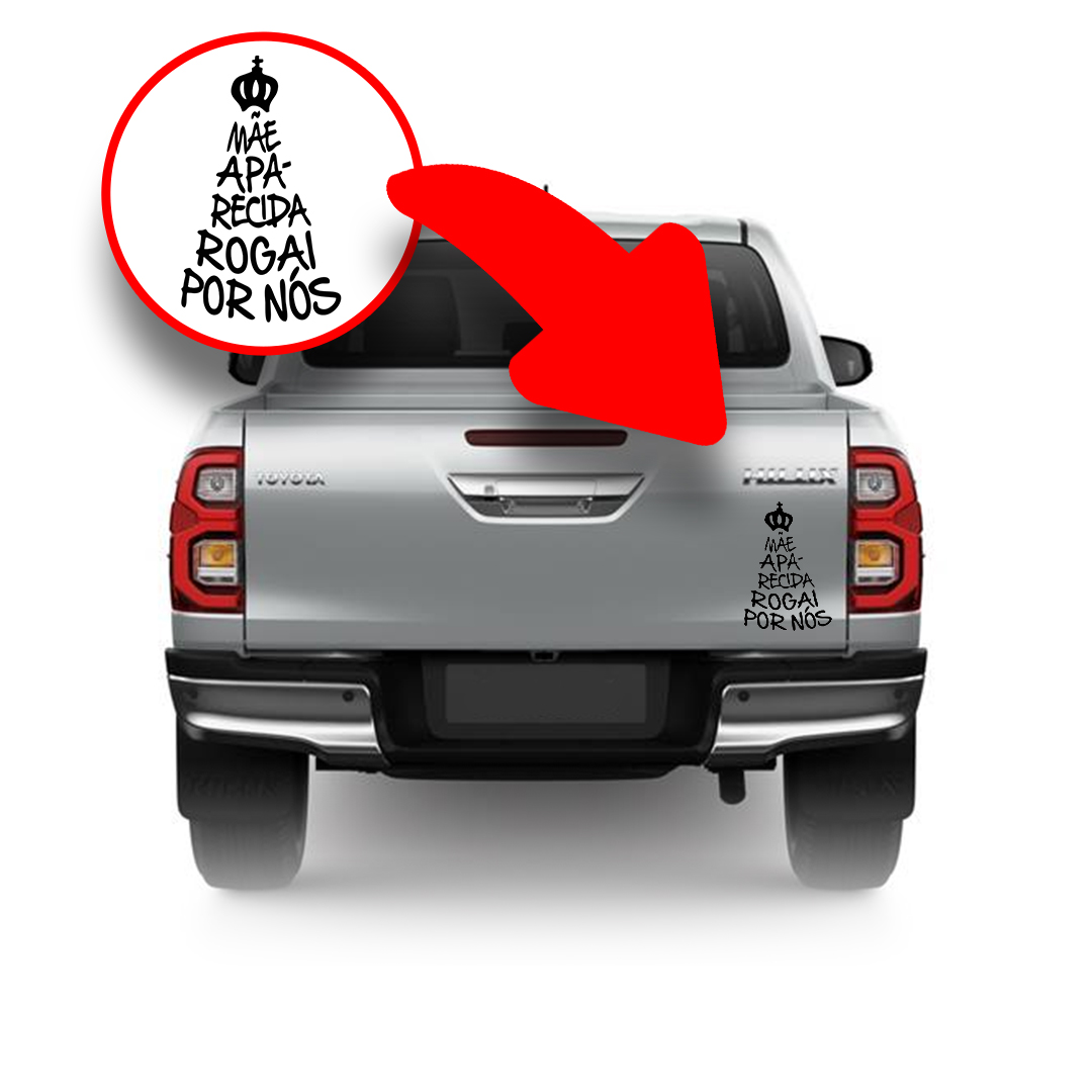 Adesivo Mãe Aparecida Rogai Por Nós