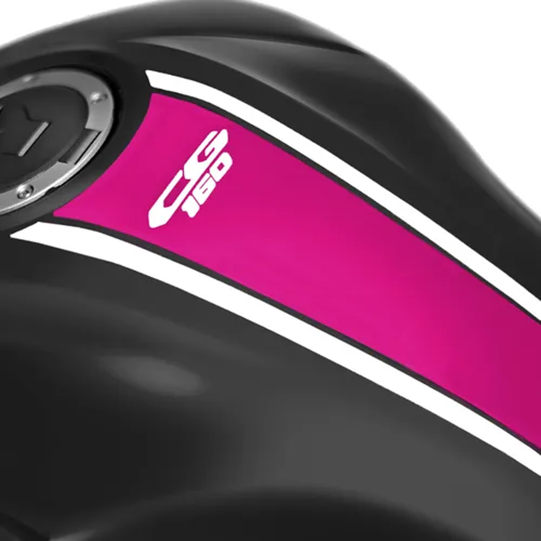 Gravatinha honda CG rosa e branco