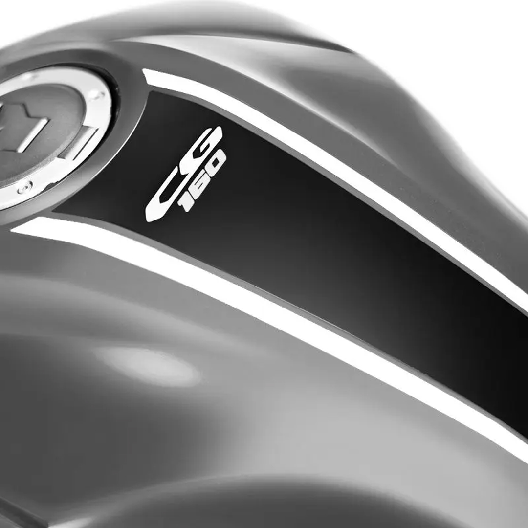 Gravatinha Honda CG branco com preto fosco