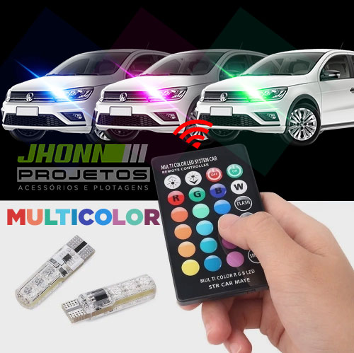 Kit Luzes LED Multicolor para Carro
