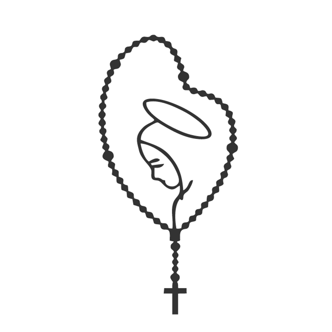 Terço com imagem de Nossa Senhora