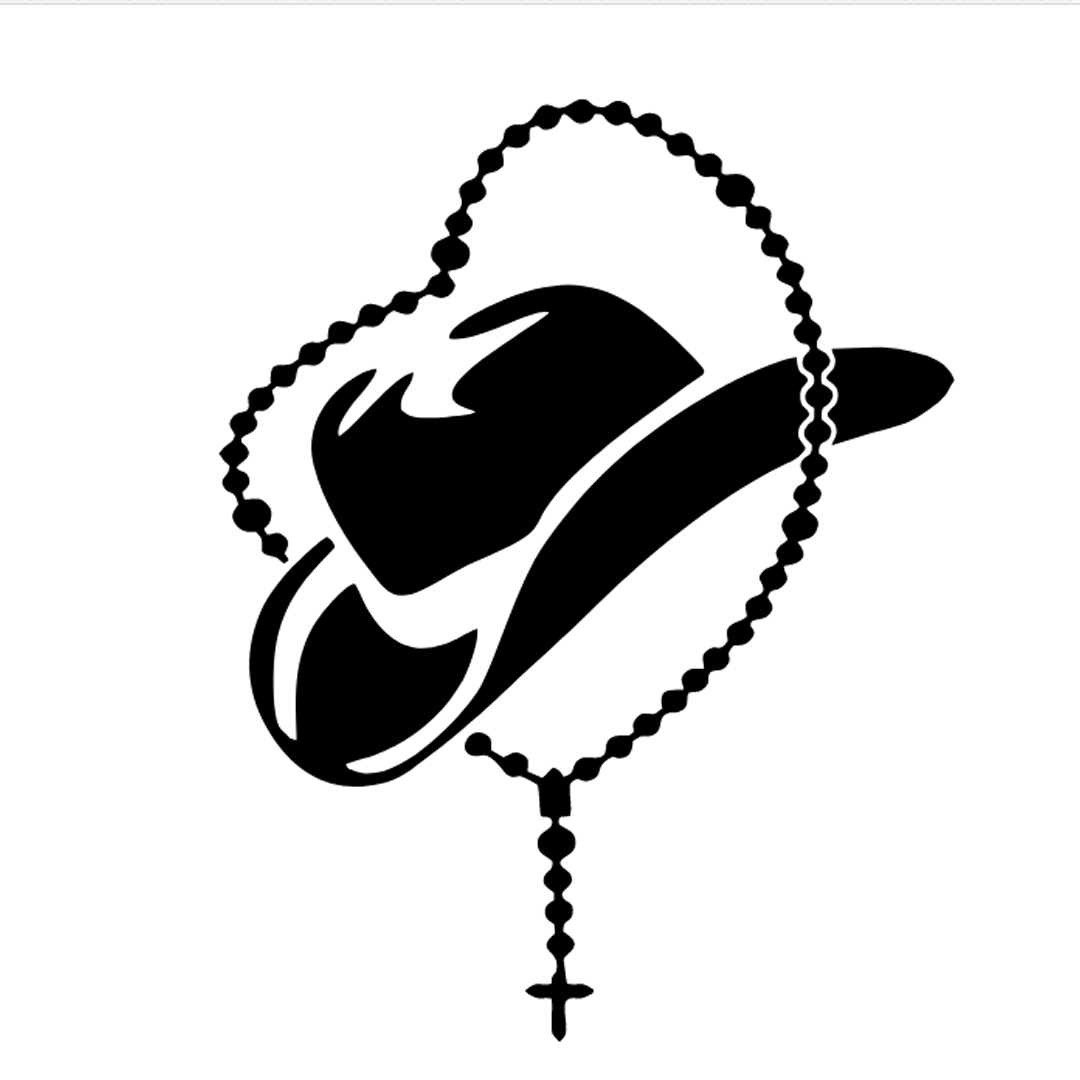 Adesivo Chapéu Country com Terço